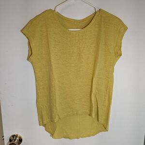Eileen Fisher Yellow Tee, M